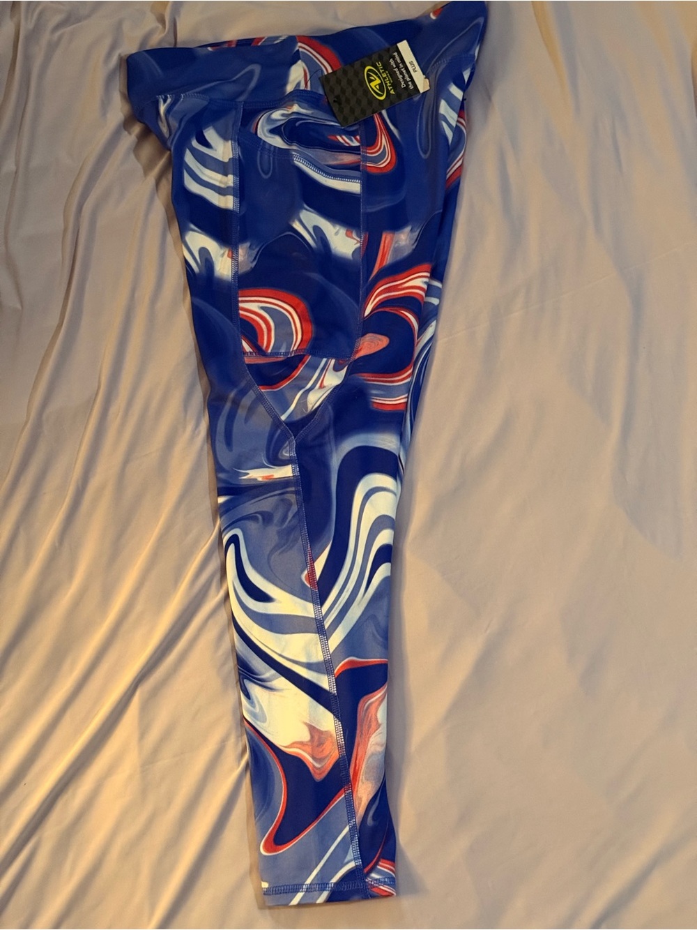 Athletic Works Youth-Blue Swirl Print AW Leggings